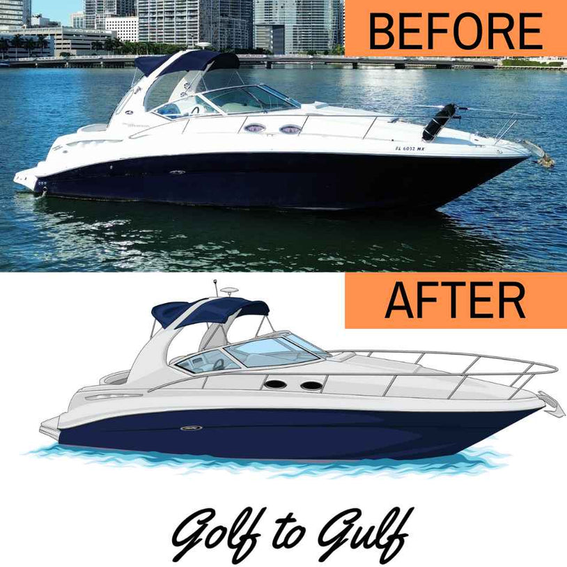 Custom digital boat artwork the artistic pirates