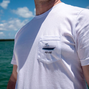 Cotton Short Sleeve Custom Boat Shirts - Front Pocket - The Artistic Pirates