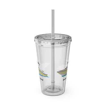 Sunsplash Tumbler with Straw, 16oz - The Artistic Pirates